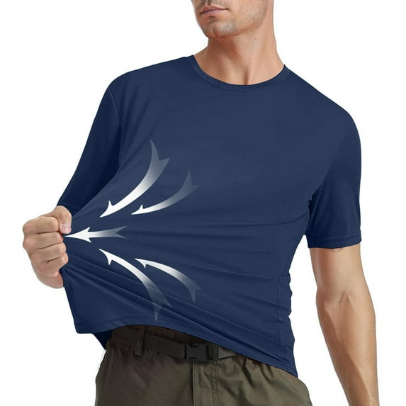 Yuwull Men's T-Shirts Active Quick-Dry Crew Neck T Shirts Lightweight Breathable Mens Athletic Running Gym Workout Short Sleeve Basic Tee Tops S-XXL Summer Savings!