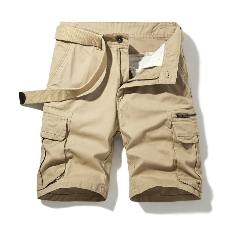 Yuwull Mens Shorts Men s Cordova Belted Messenger Cargo Short