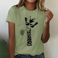 thumbnail image 1 of Yuwull Oversized T Shirts for Women, Womens Summer Tops Giraffe Print Graphic Short Sleeve Crew Neck T-Shirt Plus Size Womens Cute Tops On Clearance, 1 of 6