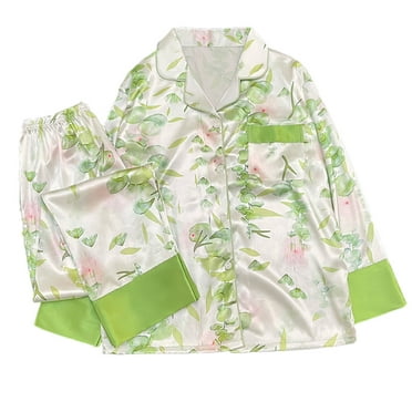 Yuwull Pajama Sets Floral Print, Long Sleeve button up Pajamas Set For Women Soft Sleepwear Pjs 2 Piece Loungeswear