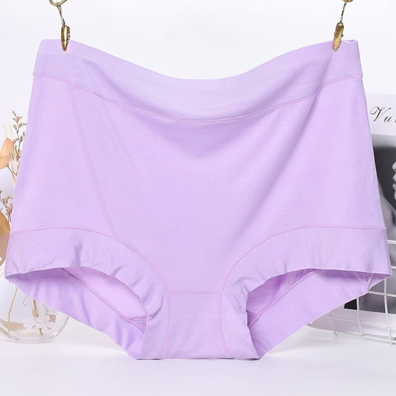 Yuwull Plus Size Tummys Control Underwear For Women High Waist Underwear Briefs Comfortable Panties