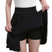 Yuwull Skorts Skirts for Women Summer Athletic Stretchy Elastic Waist Gradient Tennis Yoga Short,Summer Savings Clearance