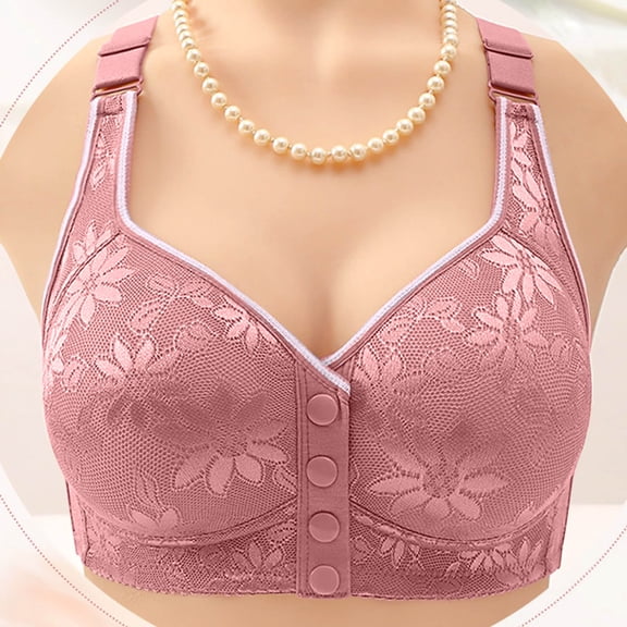 Yuwull Sports Bra Woman'S Embroidery Thin Style Ventilate Large Size Bra Without Steel Rim Clearance