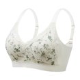 thumbnail image 1 of Yuwull Sports Bras For Women Fashion Women Flower Print Wireless Lace Together Fixed Cup Thin And Light Daily Bra, 1 of 3