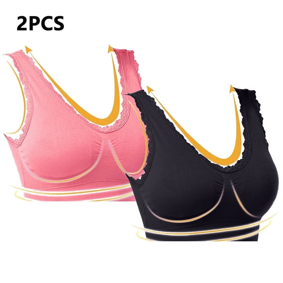 Gyedtr Sports Bras Woman'S Lace Splicing Glossy Comfortable Breathable Bra Underwear No Rims