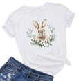 thumbnail image 1 of Gyedtr Summer Tops For Women Going Out Tops For Women Easter Fashion Printed Short Sleeved T-Shirt Womens Tops Dressy Casual 5S, 1 of 4