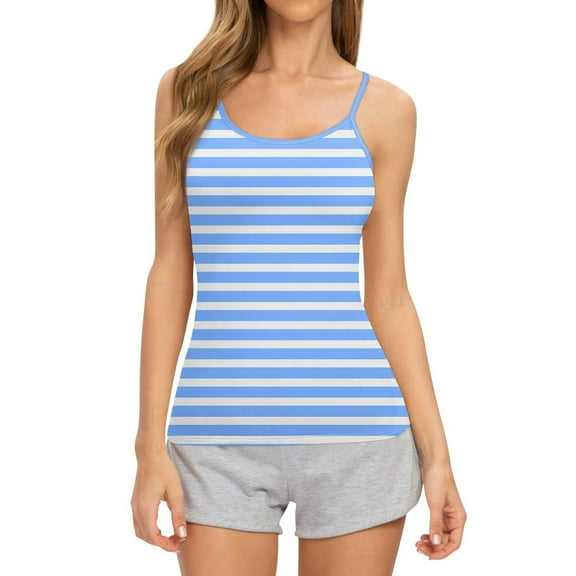 Yuwull Summer Tops Womens Tops Casual Fashion Women Printing Round Neck Sleeveless Camisole Tank Summer Clothes Womens Plus Size Tops