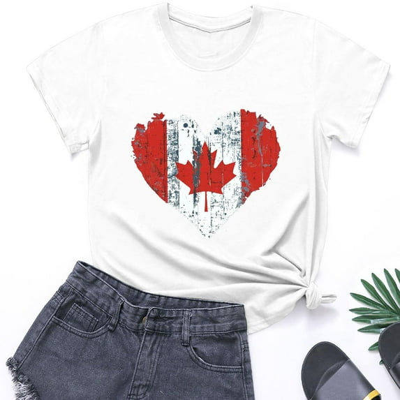 Yuwull Summer Tops Womens Tops Casual Women Printing Short Sleeve Top Short Sleeve Round Neck Top Shirt Women Tops On ClearanceXXXL(3XL)