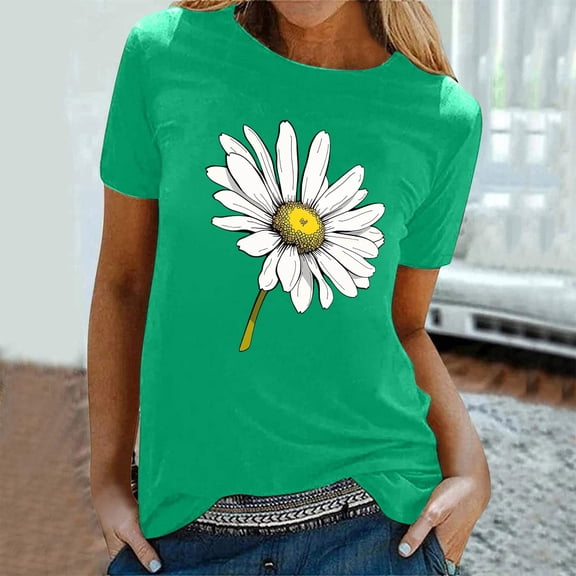 Yuwull Tops For Women Going Out Tops Women'S New Short-Sleeved Crew-Neck Pullover Casual Valentine'S Day Y2K Tops On ClearanceL