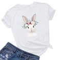 thumbnail image 1 of Yuwull Tops For Women Women'S Tops Easter Fashion Printed Short Sleeved T-Shirt Women Tops On Clearance26XXL(2XL), 1 of 4