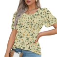 thumbnail image 1 of Yuwull Tops For Women Womens Tops Casual Ladies' Casual Short Sleeved Loose Round Neck Printed Cute Tops For Women On ClearanceM, 1 of 7