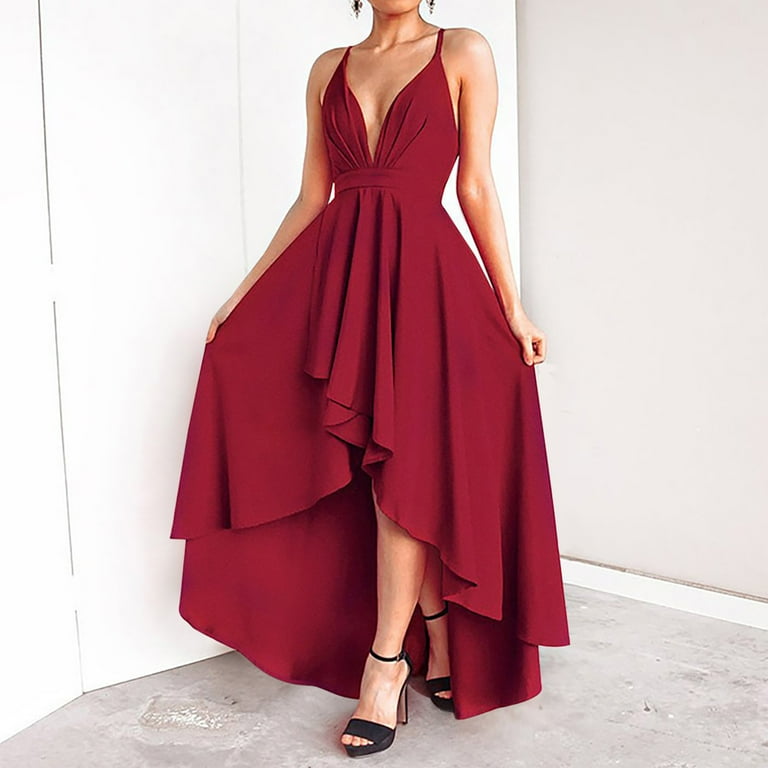 Chiffon Backless V Neck Solid Color Vacation Dresses Chiffon Backless V Neck Solid Color Vacation Dresses