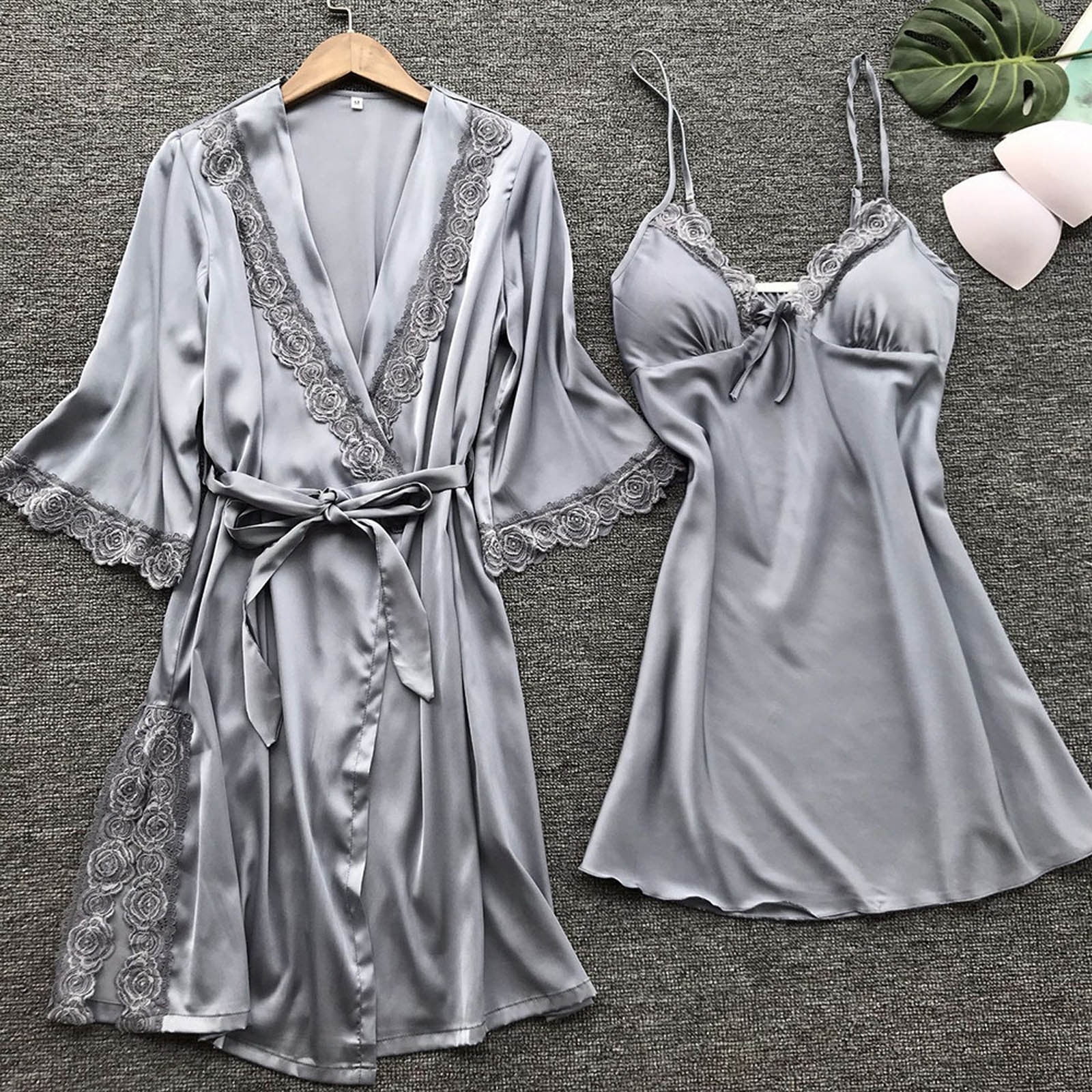Yuwull Woman Sleepwear Sleep Wear Ladies Fashion Comfortable Solid Color  Lace Suspenders Pajamas Dress Woman Nightgown Home Clothes Suit Women  Sleepwear On Clearance 