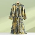 thumbnail image 1 of Yuwull Women/Men's Cotton Double Gauze Sleeping Robe Japanese Style Kimono Bathrobe Pyjamas Yukata On Clearance, 1 of 3