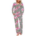 thumbnail image 1 of Yuwull Women Pajama Sets Crew Neck Long Sleeve Tops and Pants Set Soft Comfy 2 Piece Loungeswear Pjs, 1 of 6