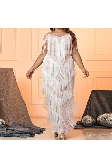 knee length dresses for ladies Cordelle Tassel Dress - White | Dresses & Jumpsuits