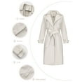 thumbnail image 1 of Yuwull Women' S Pu Faux Leather Jacket Maxi Long Lapel Coat Outwear，Trench Coat Women，Windbreaker Jacket Women, 1 of 9