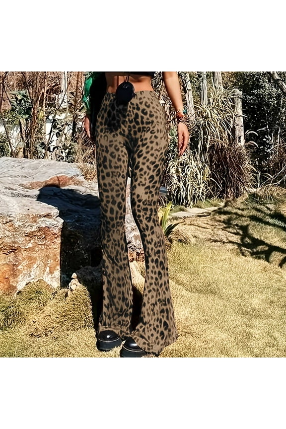 Women's Boho High Waist Flare Pants Stretch Bell Bottom Yoga Pants Hippie Flared Leggings Palazzo Pants Trousers Plus Size Womens Pants