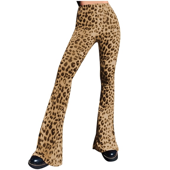Yuwull Women's Boho High Waist Flare Pants Stretch Bell Bottom Yoga Pants Hippie Flared Leggings Palazzo Pants Trousers Plus Size Womens Pants