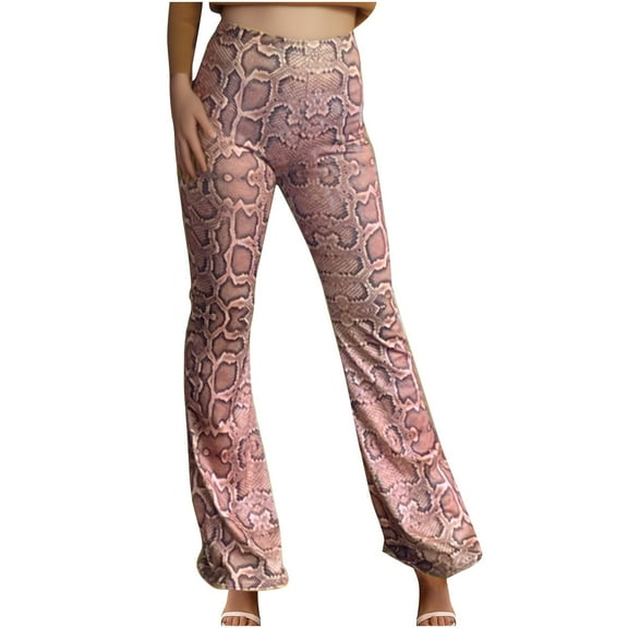 Yuwull Women's Boho High Waist Flare Pants Stretch Bell Bottom Yoga Pants Hippie Flared Leggings Palazzo Pants Trousers Plus Size Womens Pants