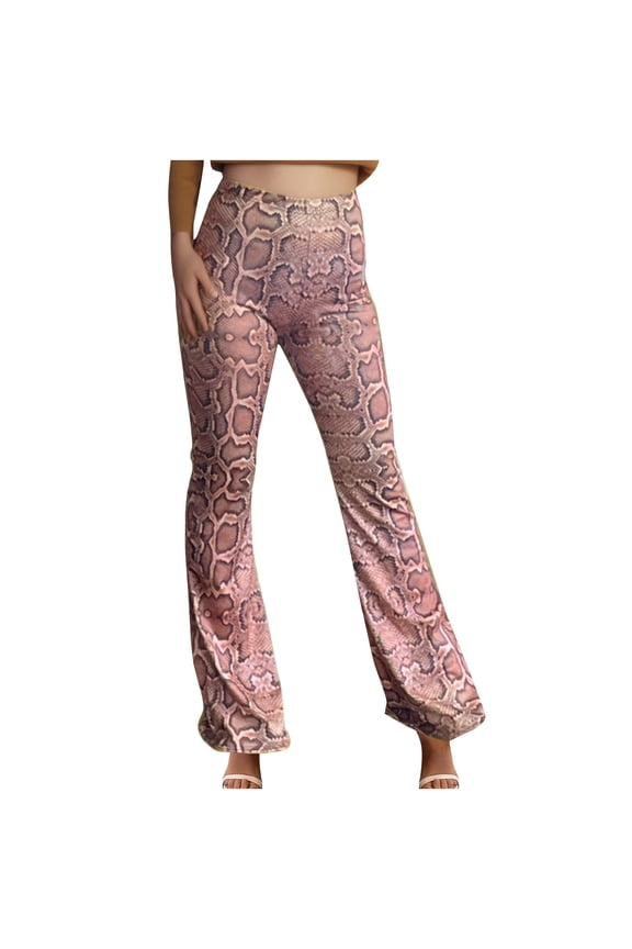 Women's Boho High Waist Flare Pants Stretch Bell Bottom Yoga Pants Hippie Flared Leggings Palazzo Pants Trousers Plus Size Womens Pants