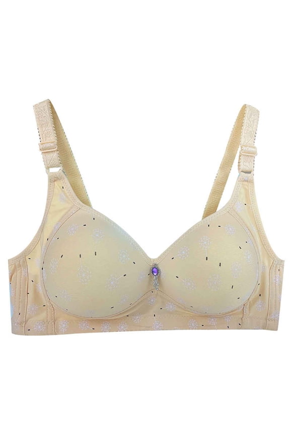 Women's Push Up Front Closure Bra Thick Padded Seamless Criss-Beautiful Back Underwire Bra Add Two Cup