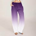 thumbnail image 1 of Yuwull Women's Wide Leg Pants Summer Elastic Waisted Yoga Pants for Women Casual Loose Cozy Yoga Sweatpants Lounge Pajamas with Pocket, 1 of 5