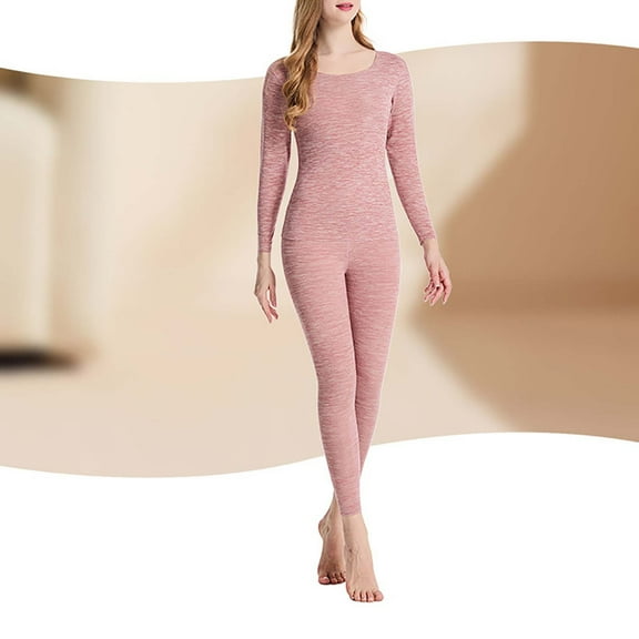 Yuwull Womens Pajama Sets Women'S Winter Thermal Underwear Woolen Thermal Suit Soft Comfly Pajama Set For Women