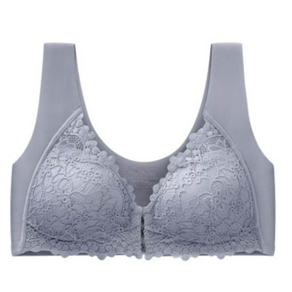 Gyedtr Womens Sports Bras Women's Sexy Non Magnetic And Non Steel Ring Gathered Bra With Thin Cup And Adjustable Sexy Lace Bra Underwear