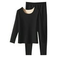thumbnail image 1 of Yuwull Womens Thermal Underwear Set Long Johns Base Layer Fleece Lined Top and Bottom Thermals Sets Loungeswear Thermal Underwear for Women, 1 of 2