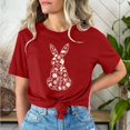 thumbnail image 1 of Gyedtr Womens Tops Going Out Tops Ladies' Fashionable Floral Printed Short Sleeved Round Neck Top/Shirt Summer Tops For Women OnS, 1 of 5