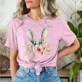 thumbnail image 1 of Yuwull Womens Tops Plus Size Tops For Women Ladies' Fashionable Floral Printed Short Sleeved Round Neck Top/Shirt Ladies Tops And Blouses On ClearanceL, 1 of 5