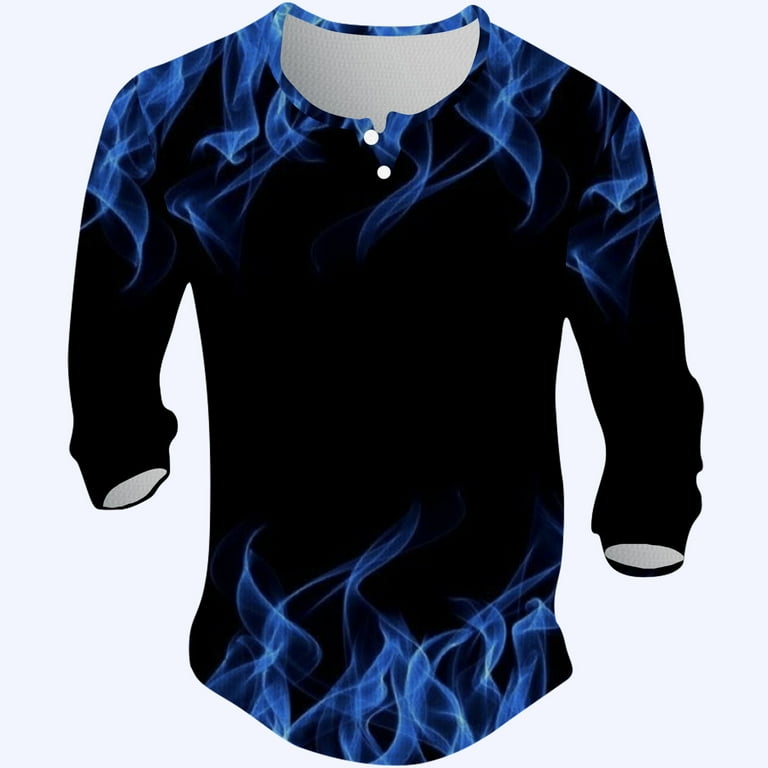 Yuwull Work Shirts For Men Shirts For Men Men Casual Print Pullover Long Sleeve Round Neck T Shirt Tops Blouse T Shirts For Man On Clearances Big Tall Size Walmart