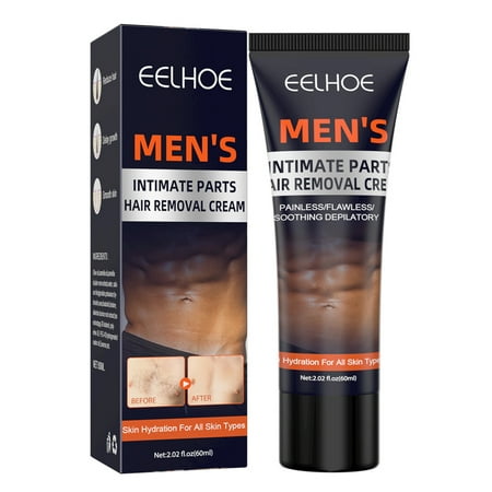 Yuxuan EELHOE 60ml Men's Intimate Parts Hair Removal Cream Smooth Skin Mild Skin Hydration for All Skin Types