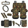 thumbnail image 1 of Yuyamidu 14 Piece Wild Mushroom Car Seat Covers Full Set with Steering Wheel Protector Car Trash Bin Car Auto Seat Belt Pad Cup Holders Car Armrest Cover Handbrake Cover Rearview Mirror Cover Cover, 1 of 7