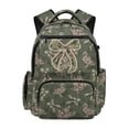 thumbnail image 1 of Yuyamidu 17 Inch Kids School Backpack for Girls Water-Resistant Polyester Multi-Pocket Green Camo Bow Bookbag Lightweight Duck Daypack for Elementary Back to School Supplies, 1 of 8
