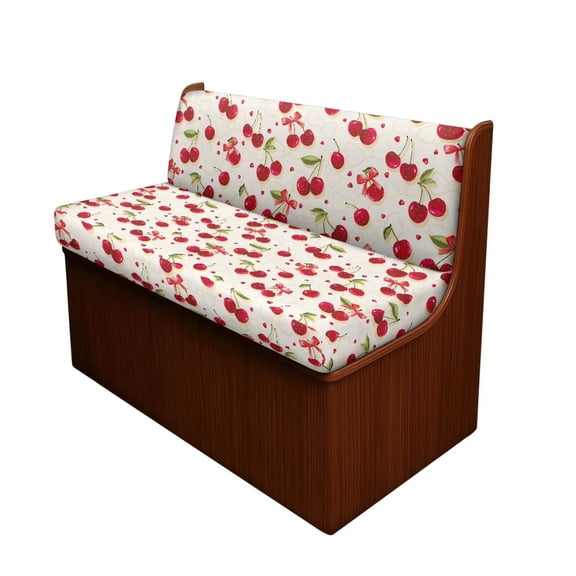 Yuyamidu 2 Pack Cherry RV Dinette Cushion Covers Cute RV Booth Seat Covers, Elastic Stretch Slipcover Reusable Washable Furniture Protection Fit for Camper Travel Trailer Dinette Bench Cushion