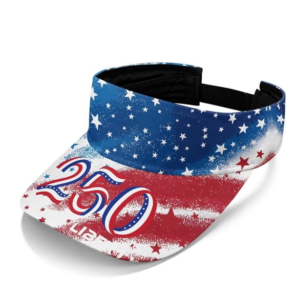 Yuyamidu 250th Celebration Womens Sun Visors 4th of July Lightweight Sun Visor Hat for Men Adjustable Sun Hat for Outdoor
