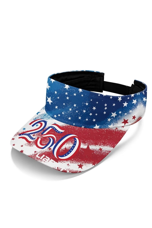 250th Celebration Womens Sun Visors 4th of July Lightweight Sun Visor Hat for Men Adjustable Sun Hat for Outdoor