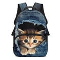 thumbnail image 1 of Yuyamidu 3D Cat Backpack for School Boys 6-8 Years Old Kids Bookbag Girls Primary School Bag High School Backpack with Front & Side Pockets, 1 of 7