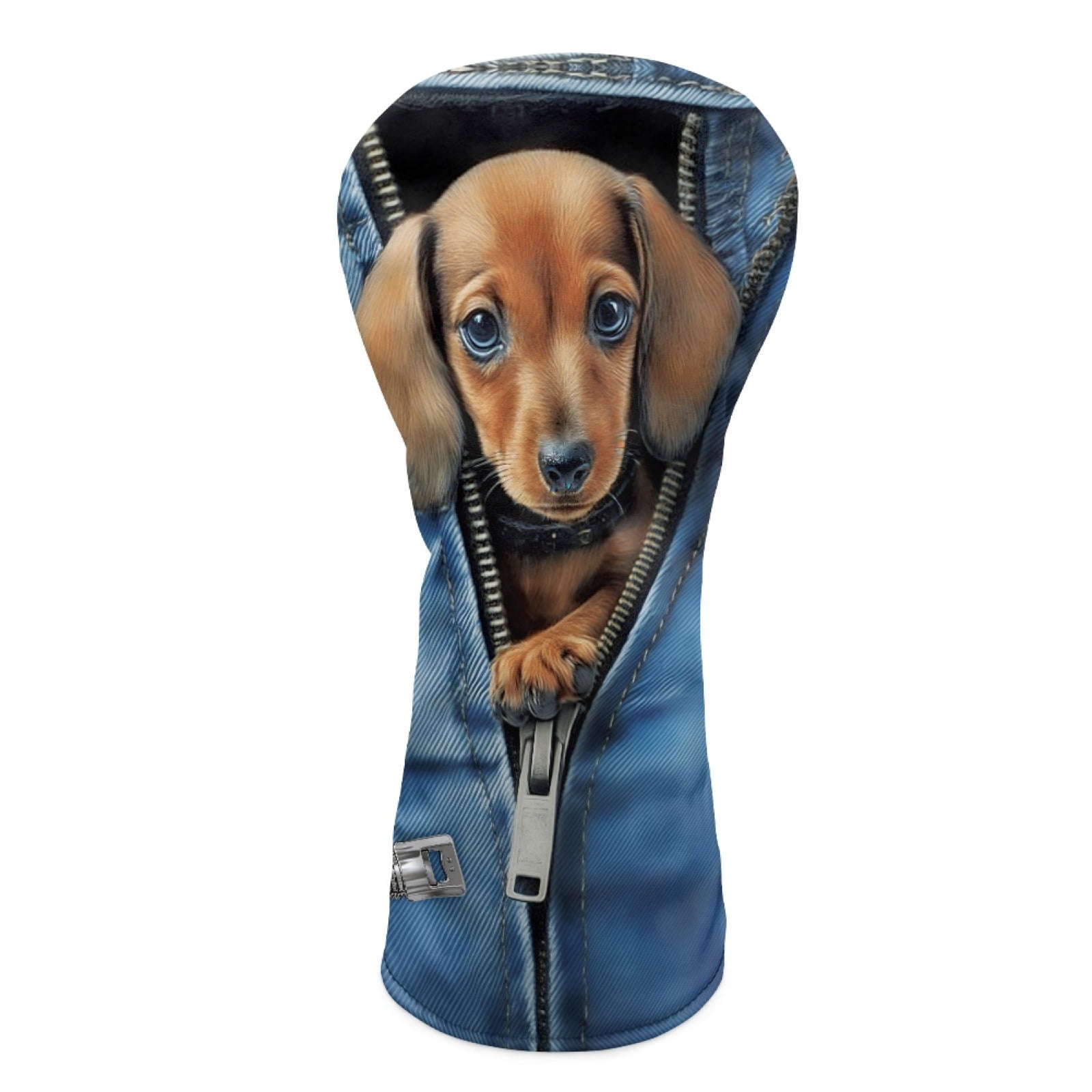 Yuyamidu 3D Dachshund Golf Club Head Covers Cute PU Leather Driver 