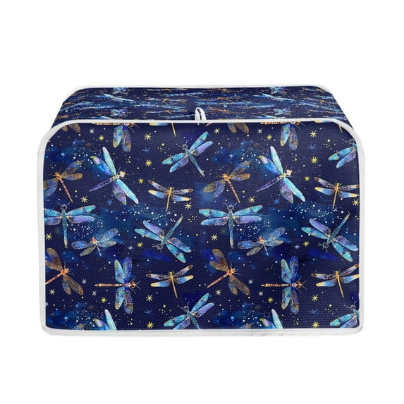 Yuyamidu 4 Slice Toaster Cover for Kitchen Home Indoor Dragonfly Kitchen Broiler Appliance Organizer Bag Wide Slot Bread Toaster Oven Protection Cover, Sturdy Foldable