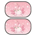 thumbnail image 1 of Yuyamidu Adorable Axolotl Car Window Shades for Side Window Cherry Blossom Side Window Sun Shade for SUV Trucks 2 Pack Pink Sunshade for Car Back Window, 1 of 7