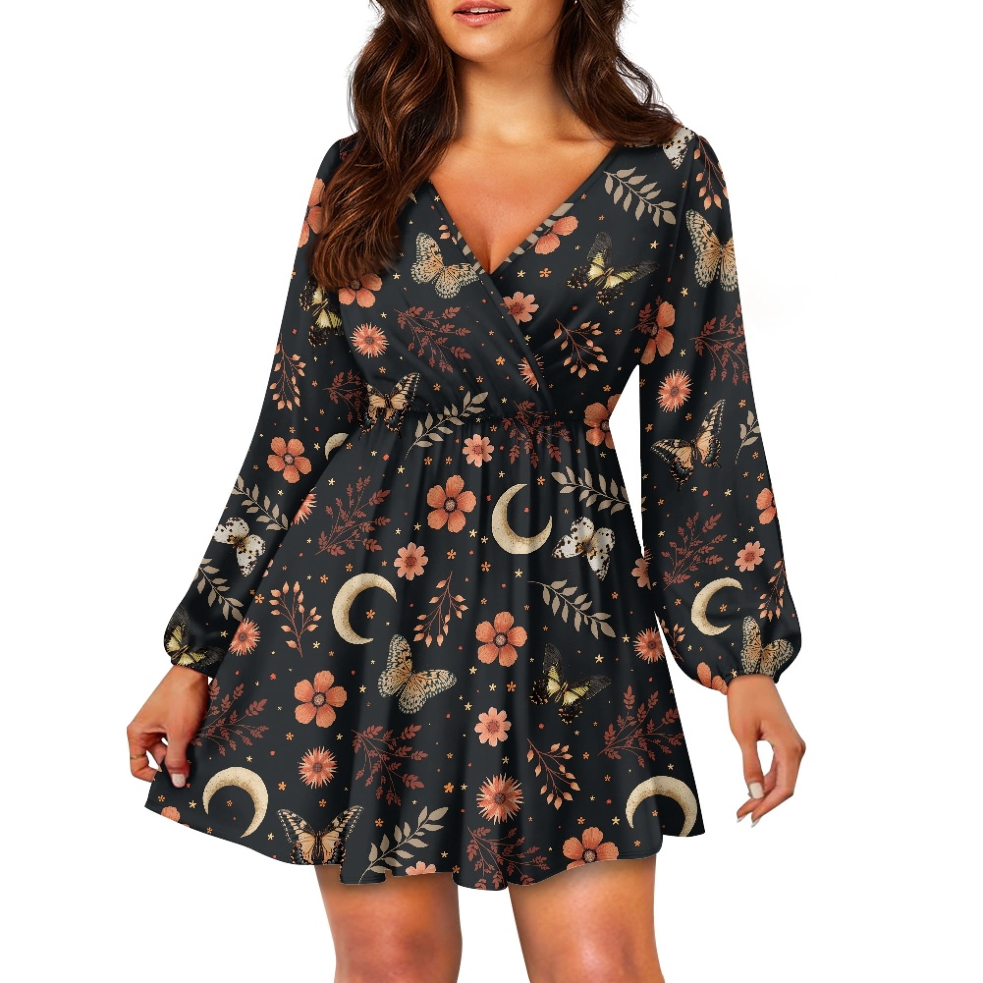 aesthetic knee length dresses Anecdote U-Neckline Knee Length Dress Sage