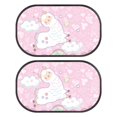 thumbnail image 1 of Yuyamidu Alpaca Back Window Sun Shades for Car Rainbow Car Window Sun Shades for Kids Girls Car Window Shade for Baby Pink Heart Sun Blocker for Car Windows Baby, 1 of 7