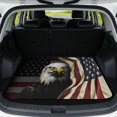 thumbnail image 1 of Yuyamidu American Flag Eagle Universal Cargo Liner 29 x 39 Inches, Stain Resistant Non-Slip Trunk Mat for Cars SUVs Trucks, Machine Washable Vehicle Interior Decoration, 4th of July, 1 of 7