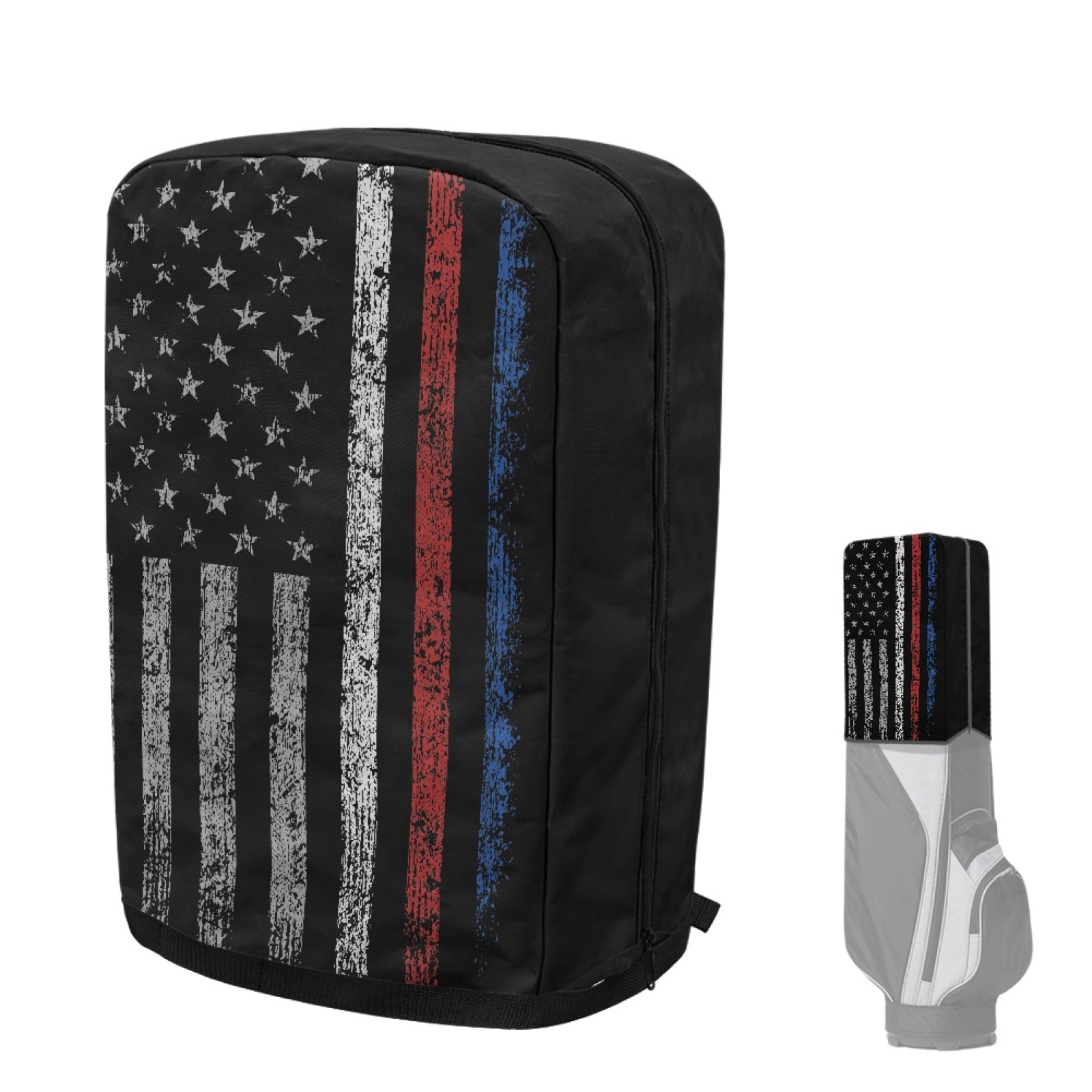 Yuyamidu American Flag Golf Bag Cover 4th of July Golf Bag Dust Cover Hood Waterproof Golf Caddy Bag Cover Decorations Golf Gifts for Men Women