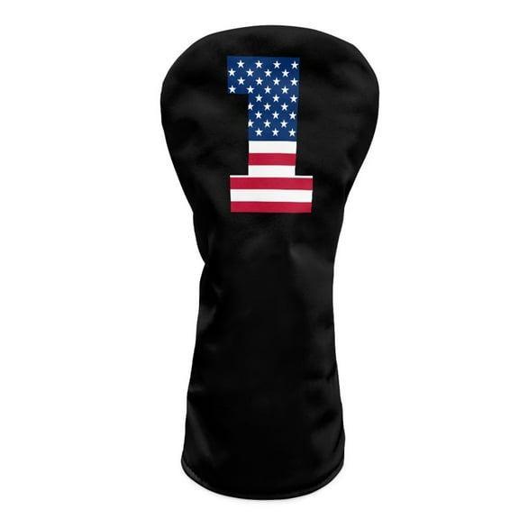 Yuyamidu American Flag Golf Club Head Cover Waterproof PU Leather Golf Head Covers Golf Headcovers for Hybrid Fairway Wood Driver