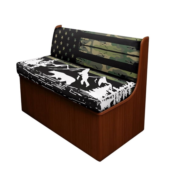 Yuyamidu American Flag RV Dinette Cushion Covers Bear RV Seat Covers Washable Camper Cushion Slipcover 1 Pcs Bench Cover 1 Pcs Backrest Cover Camper Decor