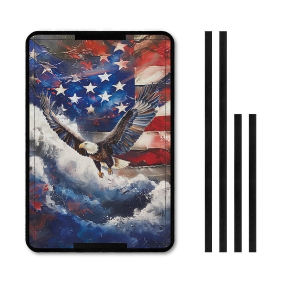 Yuyamidu American Flag RV Door Window Shade RV Door Shade Eagle Window Shade Cover for Travel Trailer Camper Door, Block Out Sunlight, Heat, Protect Privacy